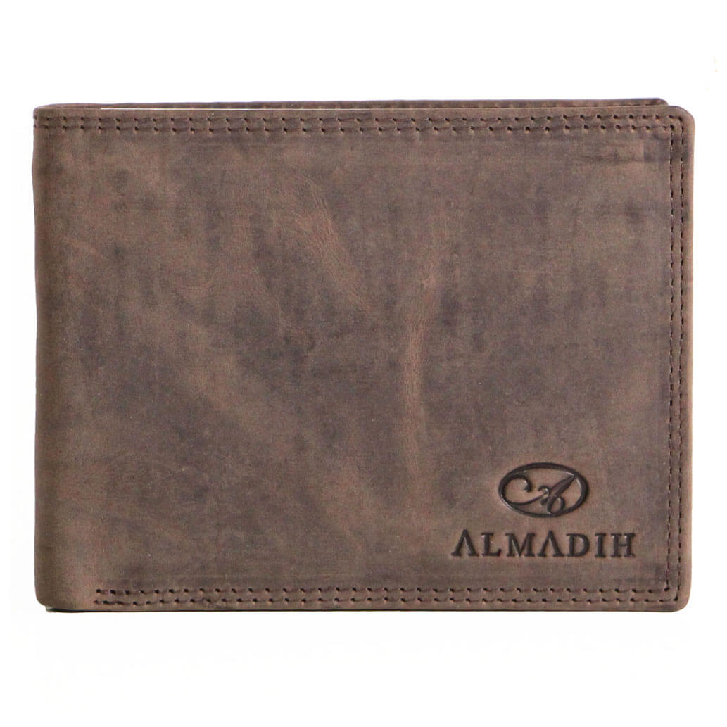 P1Q ALMADIH Leder Portemonnaie Braun Vintage