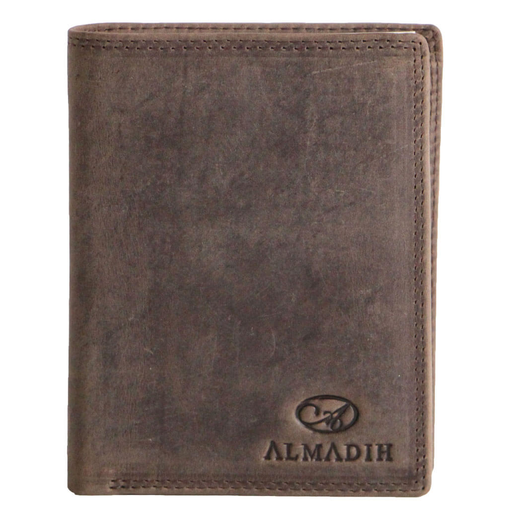 P1H ALMADIH Leder Portemonnaie Braun Vintage